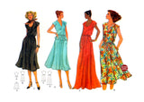 Vogue 7053 Retro 70s Dress, Top and Skirt, Uncut, Factory Folded, Sewing Pattern Size 16-18