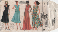 Vogue 7053 Retro 70s Dress, Top and Skirt, Uncut, Factory Folded, Sewing Pattern Size 16-18