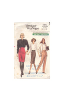 Vogue 7074 Sewing Pattern, Skirt and Pants, Size 12, Cut, Complete