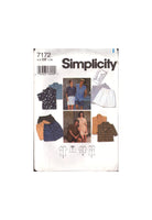 Simplicity 7172 Unisex Shirt Shorts, Uncut, Factory Folded, Sewing Pattern, Size L, XL