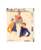 McCall's 7175 Sewing Pattern, Women's Tops, 14-16, PARTIALLY CUT, INCOMPLETE