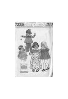 Simplicity 7239 Toddler's 2-length Dress and Pants, Size 2, CUT, COMPLETE