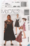 McCall's 7267 Child/Teens' Blouse and Jumper in Two Lengths, Uncut, Factory Folded Sewing Pattern Size 10-14