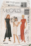 90s Sewing Pattern: McCall's 7412 Cheongsam, Oriental Style Dress in Three Lengths, Uncut, Factory Folded, Size 10-14