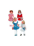 Simplicity 7432 Childs' Dropped Waist Dress with Embroidered Collars, Uncut, Factory Folded Sewing Pattern Size 5