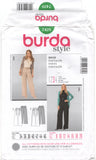 Burda 7439 Wide Leg Pants with Front Pleat Detail, Uncut, Factory Folded Sewing Pattern Multi Plus Size 8-20