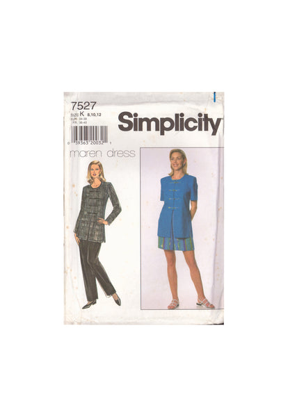 Simplicity 7527 Sewing Pattern Top Pants Shorts Size 8-10-12 Uncut Factory Folded