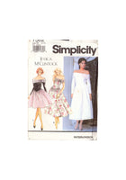 Simplicity 7562 Sewing Pattern, Jessica McClintock Dress in Two Lengths, Size 6, Cut, Incomplete