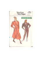 Vogue 7593 Jacket, Skirt And Pants, Uncut Factory Folded Sewing Pattern Size 8-10-12