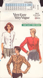 Vogue 7617 Sewing Pattern, Misses' Petite Blouse, Size 6, Cut, Incomplete