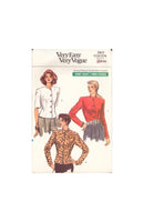 Vogue 7617 Sewing Pattern, Misses' Petite Blouse, Size 6, Cut, Incomplete