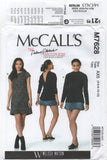 McCall's 7628 Raglan Sleeve Dress or Top with V-Back Neckline, Uncut, Factory Folded, Sewing Pattern Size 4-12