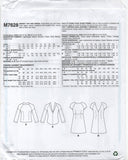 McCall's 7628 Raglan Sleeve Dress or Top with V-Back Neckline, Uncut, Factory Folded, Sewing Pattern Size 4-12