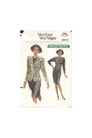 Vogue 7668 Sewing Pattern, Jacket and Dress, Size 8-10-12, Cut, Complete