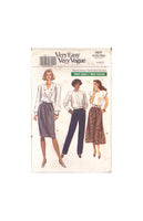 Vogue 7677 Sewing Pattern, Misses' Skirt and Pants, Size 8-10-12, Uncut, Factory Folded