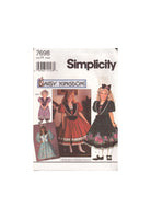 Simplicity 7698 Sewing Pattern, Girl's Romper and Dress, Cut, Complete