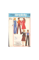 Simplicity 7721 Sewing Pattern, Teen's Jacket, Vest, Bias Skirt and Pants, Size 5/6 and 7/8, PARTIALLY CUT, COMPLETE