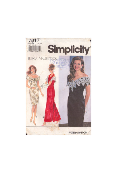 Simplicity 7817 Sewing Pattern Dress Size 10-14 Uncut Factory Folded OR Cut to 10, Complete