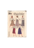 Simplicity 7856 Sewing Pattern, Skirts in Two Lengths, Size 12, Neatly Cut, Incomplete