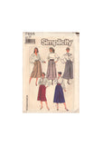 Simplicity 7856 Sewing Pattern, Skirts in Two Lengths, Size 12, Neatly Cut, Incomplete