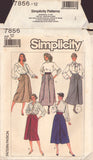 Simplicity 7856 Sewing Pattern, Skirts in Two Lengths, Size 12, Neatly Cut, Incomplete