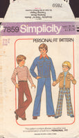 Simplicity 7859 Sewing Pattern, Child's Jacket and Jeans, Size 5&6, Partially Cut, Complete