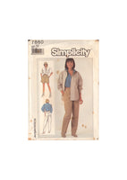 Simplicity 7860 Sewing Pattern, Pants, Shorts and Shirt, Size 12, Neatly Cut, Complete