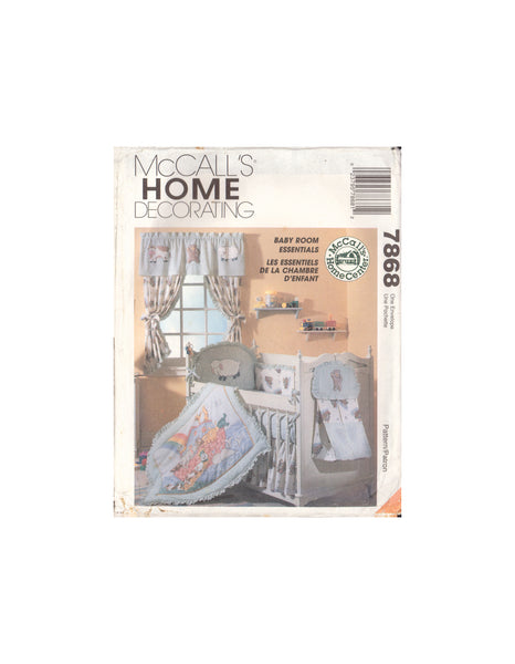 McCall's 7868 Sewing Patterns, Baby Room Essentials, Cut, Complete