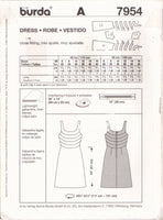 Burda 7954 Sewing Pattern, Dress, Size 6-16, Uncut, Factory Folded