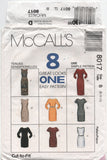 90s Sewing Pattern: McCall's 8017 Sheath Dresses with Sleeve Variations, Uncut, Factory Folded Size 8-12