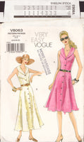 Vogue 8063 Sewing Pattern, Petite Dress, Size 6-8-10-12, Cut Apart, Complete