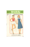 Simplicity 8074 Sewing Pattern, Vest, Skirt, Shorts, Size 12 & 14, Partially Cut, Complete