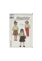 Simplicity 8262 Sewing Pattern Children's Skirt Pants Culottes 4-5-6 Uncut Factory Folded