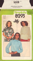 Simplicity 8293 Sewing Pattern, Jiffy Blouse, Size Small, Neatly Cut, Complete