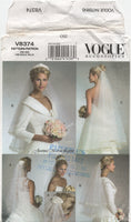 Vogue 8374 Bridal Veils and Headpieces by Joanna Maria Lyon, Uncut, Factory Folded Sewing Pattern