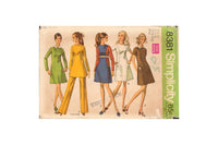 Simplicity 8381 Sewing Pattern, Dress or Tunic and Pants, Size 12, Neatly Partially Cut, Complete