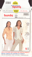 Burda 8503 Sewing Pattern, Blouse, Size 12-24, Uncut, Factory Folded