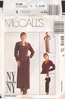 McCall's 8515 Sewing Pattern, Misses' Dress and Jumpsuit, Size 6, Uncut, Factory Folded