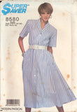 Simplicity 8580 Sewing Pattern, Misses' Easy-To-Sew Dress, Size 14-16, Cut, Complete