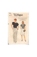 Vogue 8653 Sewing Pattern, Top Skirt Pants, Size 10, Partially Cut, Complete