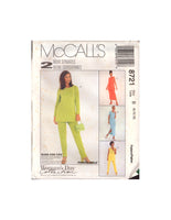 McCall's 8721 Sewing Pattern Women's Pants Tunic Skirt 8-10-12 Uncut Factory Folded