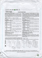 Vogue 8766 Lined Dress with Bodice and Skirt Variations, Uncut, Factory Folded, Sewing Pattern Size 12-20