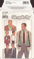 Simplicity 8785 Sewing Pattern, Men's Ties, Bow Ties and Scarfe, One Size, Neatly Cut, Complete