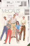 McCall's 8855 Sewing Pattern, Women's and Men's Pants and Shorts, Size 33.5, 34.5, Neatly Cut, Complete