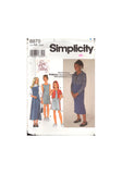 Simplicity 8870 Sewing Pattern Dress or Jumper and Jacket Size 7-8-10 Uncut Factory Folded