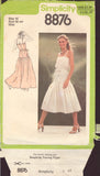 Simplicity 8876 Sewing Pattern, Sundresses and Tie Belt, Size 14, Cut, Complete