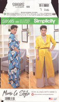 Simplicity 8985 Sewing Pattern, Duster or Dress Pants, Size 20W-28W, Uncut, Factory Folded