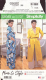 Simplicity 8985 Sewing Pattern, Duster or Dress Pants, Size 20W-28W, Uncut, Factory Folded