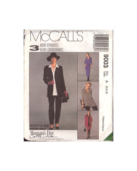 McCall's 9003 Sewing Pattern Jacket Top Pants Skirt Size 6-8-10 Uncut Factory Folded