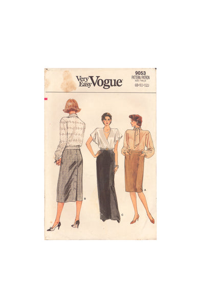 Vogue 9053 Sewing Pattern, Skirt, Size 8-10-12, Cut, Complete